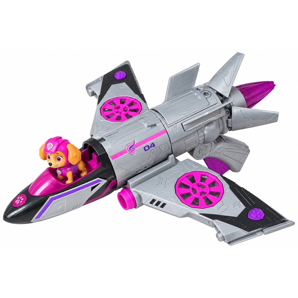 Paw Patrol Mighty Pups Super Paws Skye Deluxe Transforming Jet with Figure